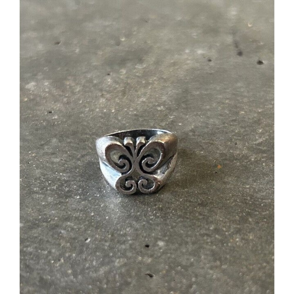 Vintage James Avery Sterling Silver Stamped Butterfly Ring Size 6-7